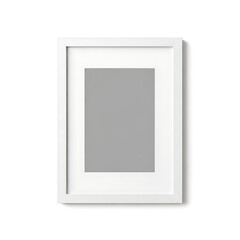 Minimalist White Frame with Gray Background Artwork