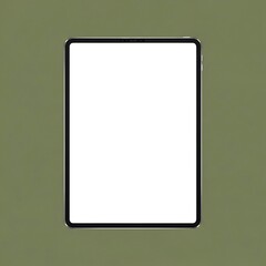 Blank Tablet Screen Isolated on Transparent Background