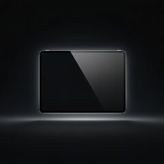 Modern Tablet Device on Dark Transparent Background
