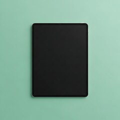 Modern Tablet Device on Light Green Background Display