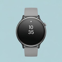 Modern Smartwatch with Digital Display and Gray Band