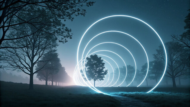 Abstract Time Shift Glow for New Year Concept