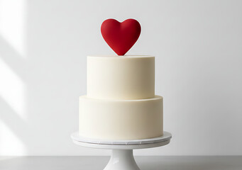 Valentine&rsquo;s Day Special Yummy Cake with Romantic Heart Decoration