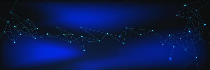 Obraz premium Technology abstract connecting dots and lines texture background. Futuristic big data visualization. Suitable for network connection, internet technology and science. Vector