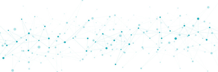 Abstract connecting dots and lines or plexus background. Molecular structure and genetic engineering. Design for innovation technology, healthcare science and technology. Vector