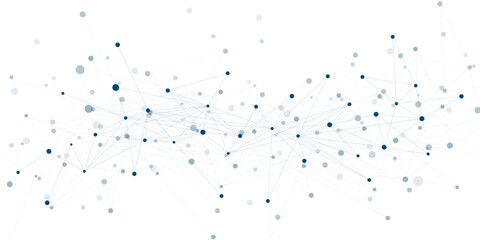 Abstract global network connection concept. Big data visualization with connecting dots and lines. Suitable for internet technology and science. Vector