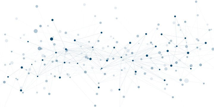 Abstract global network connection concept. Big data visualization with connecting dots and lines. Suitable for internet technology and science. Vector