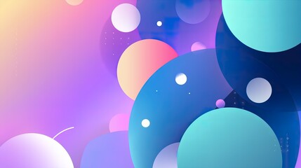Vibrant abstract background with colorful overlapping circles and gradient