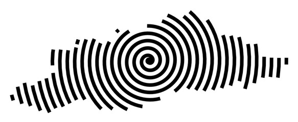 Naklejka premium Symbol Map of the Region Guneydogu Anadolu (Turkey) showing the region with a black spiral line