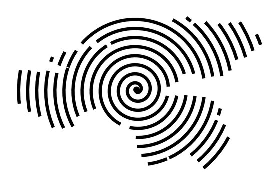 Symbol Map of the Region Dogu Marmara (Turkey) showing the region with a black spiral line