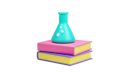 Science Flask on Books - Education Concept