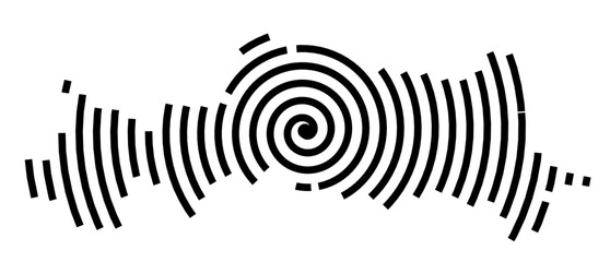 Symbol Map of the Region Panonska Hrvatska (Croatia) showing the region with a black spiral line