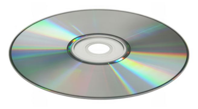 Shiny Compact Disc reflective isolated on a transparent background - Powered by Adobe