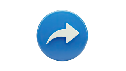 Share Button Icon: Pointing Right on White Background