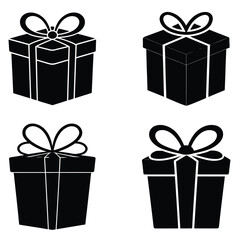 give box vector icons bundle set