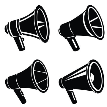 marketing lought speacker vector icons bundle set