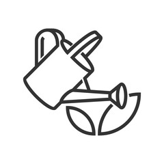 Watering Can icon or emblem in bold line