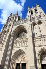 Washington National Cathedral. Landmark in Washington D.C. American architecture.