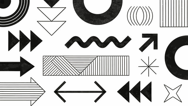 Black and white geometric shapes pattern