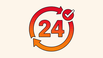 24 hours service icon