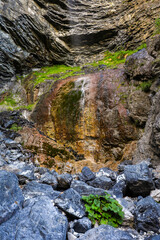 Rrogami Waterfall inside the National Park of Thethi, Albania, Europe