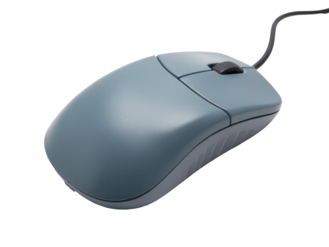 A computer mouse sitting on a clean white surface - Powered by Adobe