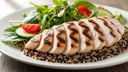 Healthy Gourmet Dishes in Editorial Food Photography Style