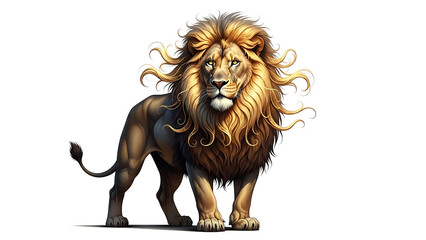 Obraz premium neon lion, fierce lion, prosperity, abundance, success, strength, power, courage, wealth, financial growth, leadership, motivation, inspirational message, surreal art, vibrant colors, generation IA