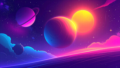 Space game location,
Gradient galaxy background