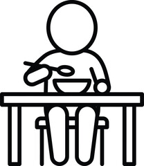 Person eating food from a bowl using a spoon at a table