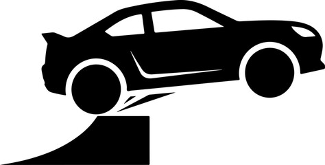 Vintage Classic Car Front View Illustration