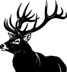 Deer Family Silhouette Wildlife Vector Illustration