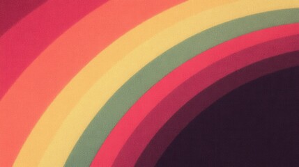Fototapeta premium A vibrant, abstract depiction of a rainbow background featuring bold colors in a smooth, curved design, creating a warm and inviting atmosphere.