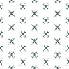 Agriculture landscape drone seamless pattern isolated on white background
