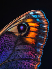 Macro shot of butterfly wing