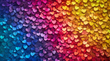 Colourful heart filled the frame for Valentine background 