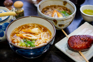ちくわ入りうどんと五平餅