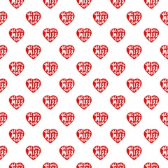 Naklejka premium We will miss you heart seamless pattern isolated on white background