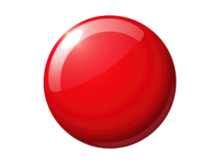 A single red ball on a clean white background
