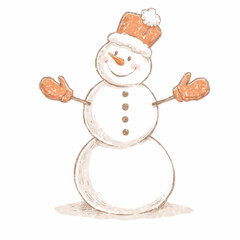 snowman isolated on white background