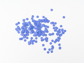 Confetti circles isolated. Round paper party confetti pattern