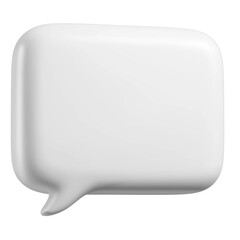 Fototapeta premium White Speech Bubble 3 D Render isolated on a transparent background