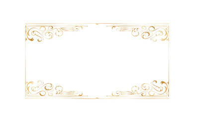 Golden Frame Ornamental Vintage Card Template Vector