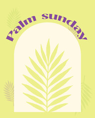 Palm sunday holy week social media instagram post 3d render happy easter