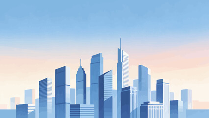 Fototapeta premium City skyline with tall buildings