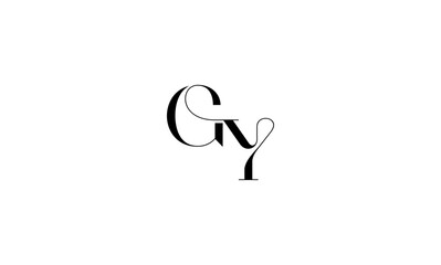 GY initial letters logo or GY monogram