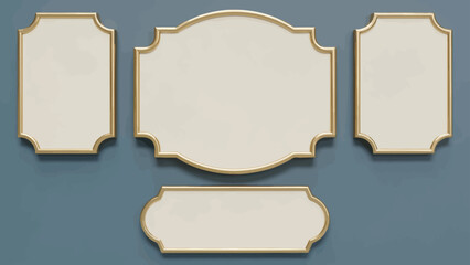 Gold framed decorative panels