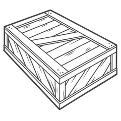 Empty wooden crate