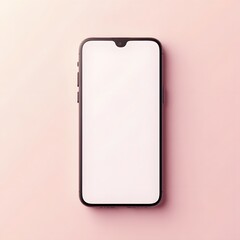 blank white mobile screen mock-up