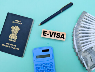 E Visa application concept